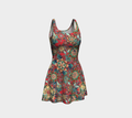 RED TROPICAL FLARE DRESS