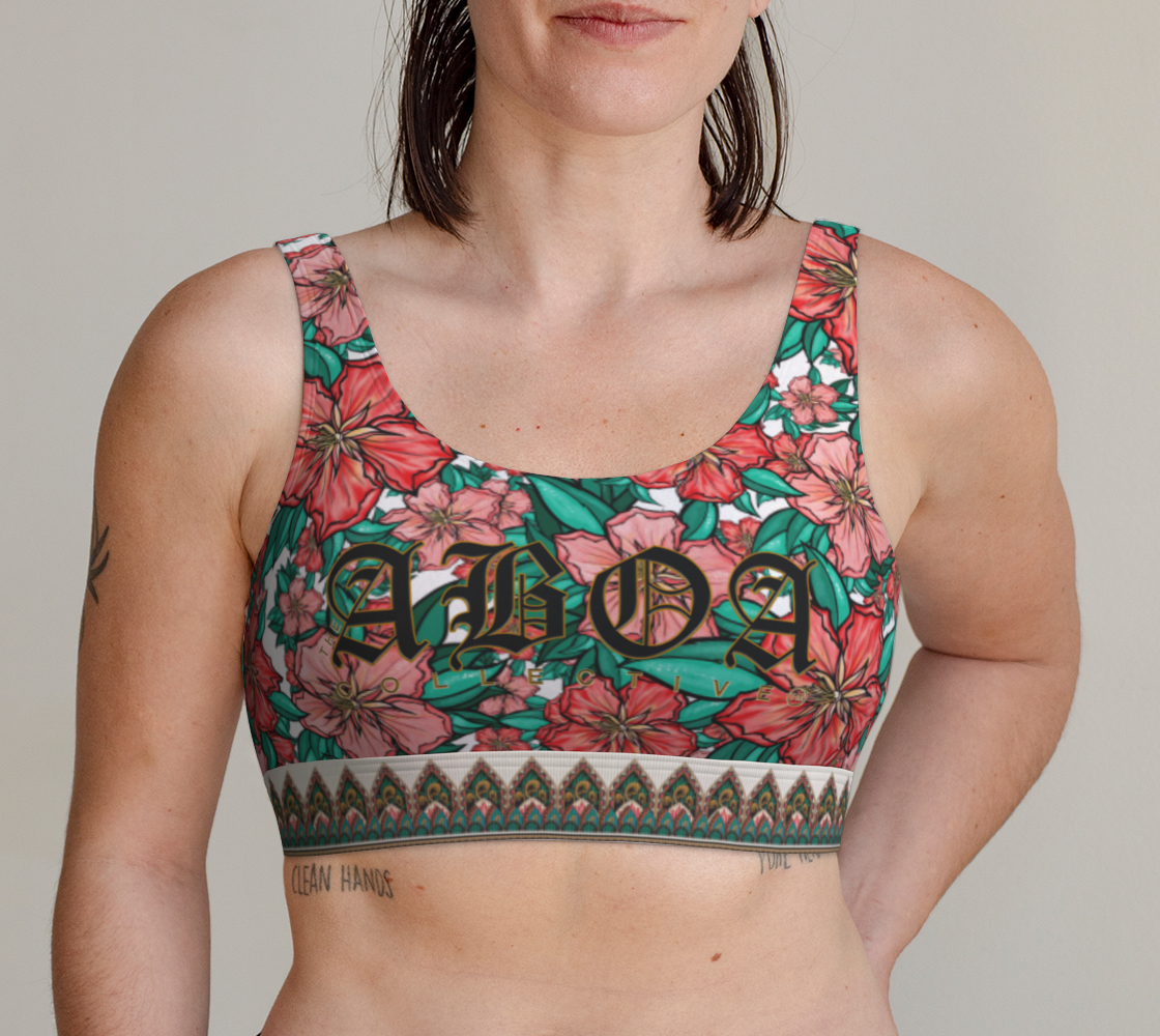 WHITE HIBISCUS BRALETTE