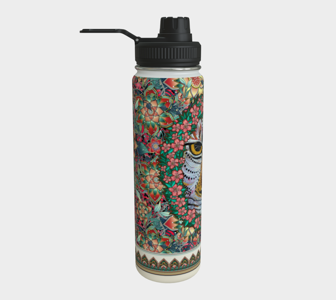 JAGUAR WREATH TROPICAL WATER BOTTLE