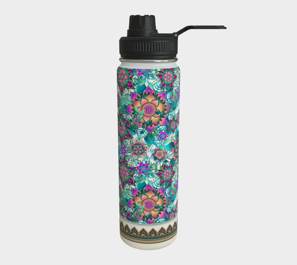 WHITE TROPICAL WATER BOTTLE