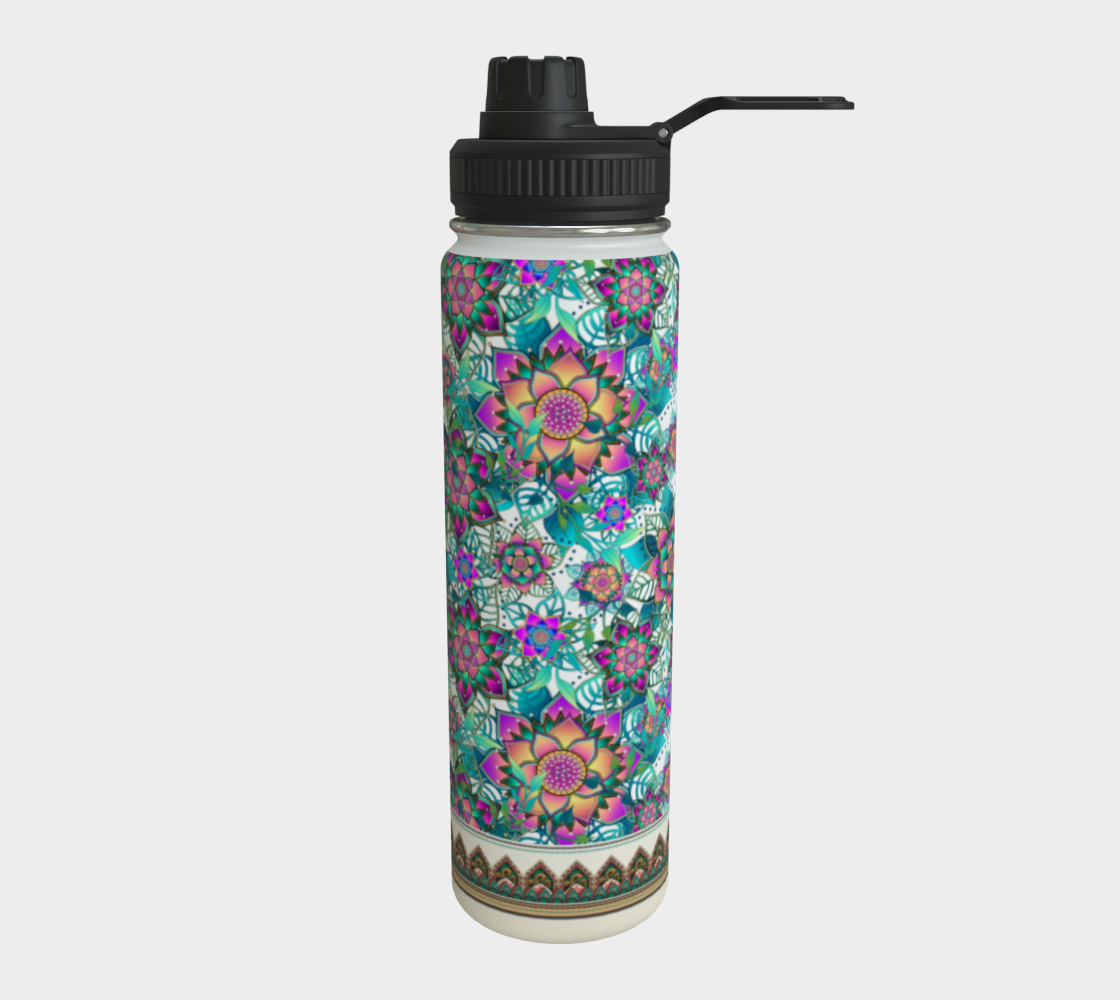 WHITE TROPICAL WATER BOTTLE