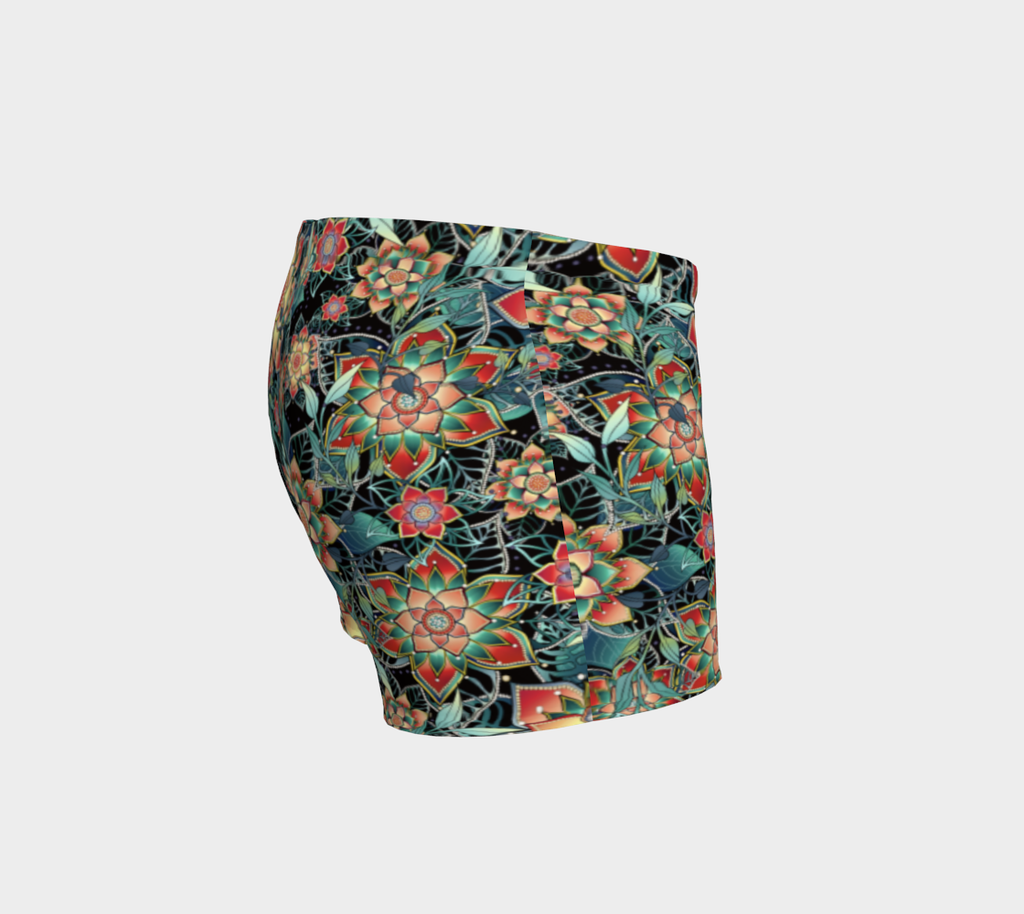 BLACK TROPICAL SHORTS
