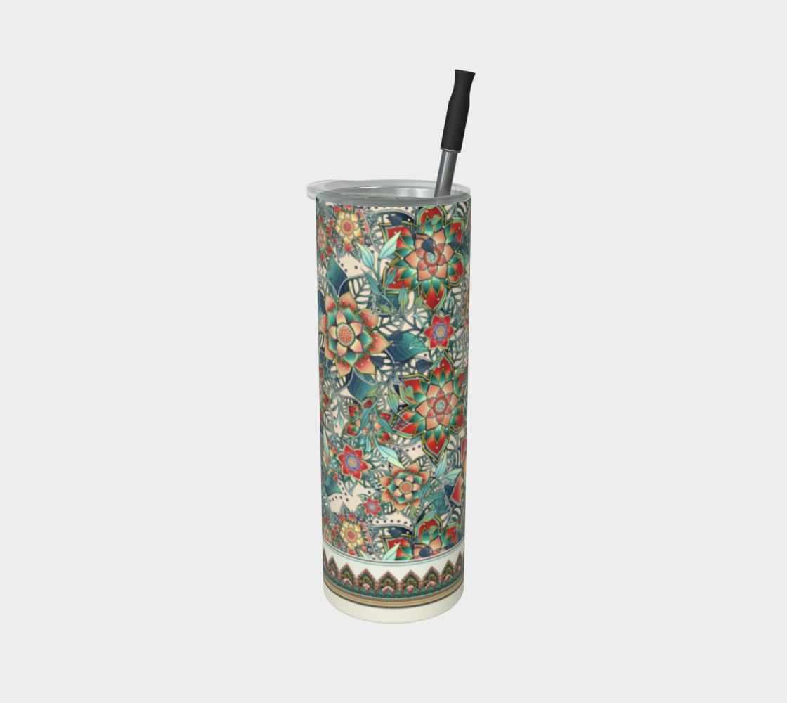 BEIGE TROPICAL TUMBLER