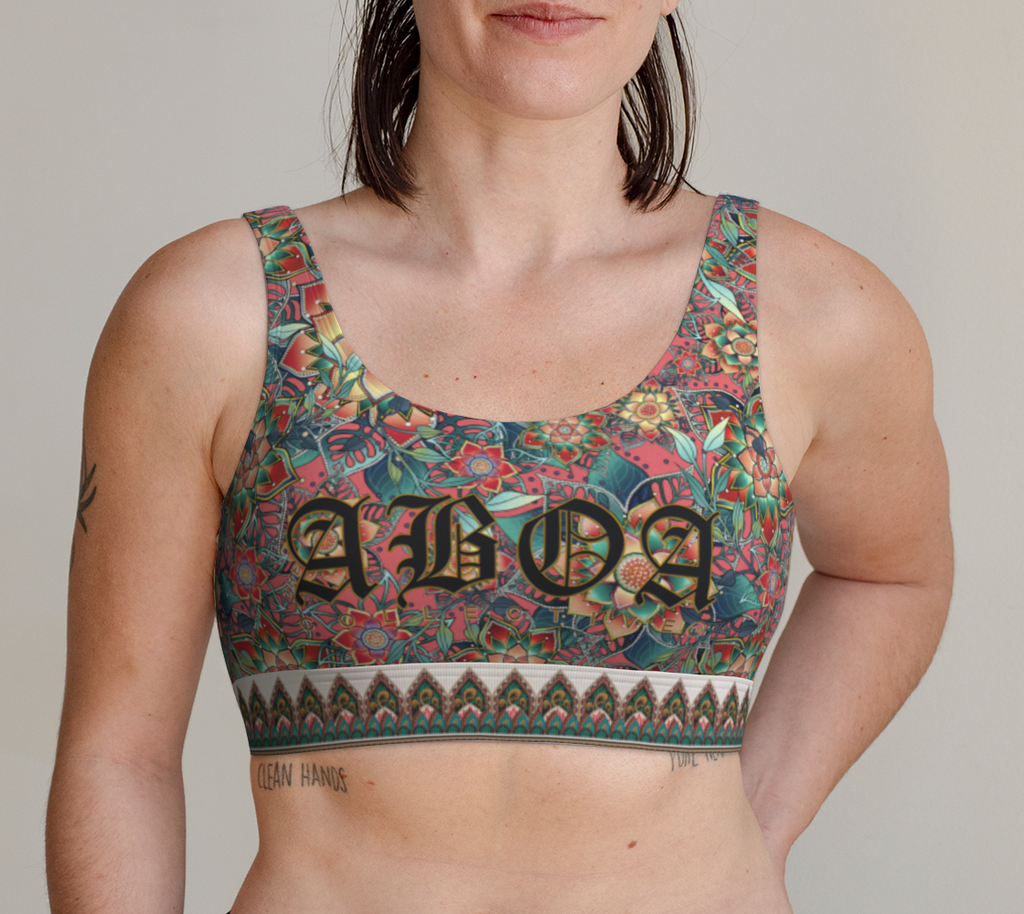PINK TROPICAL BRALETTE