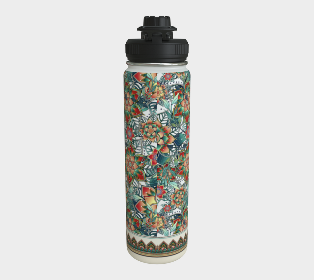 WHITE TROPICAL WATER BOTTLE