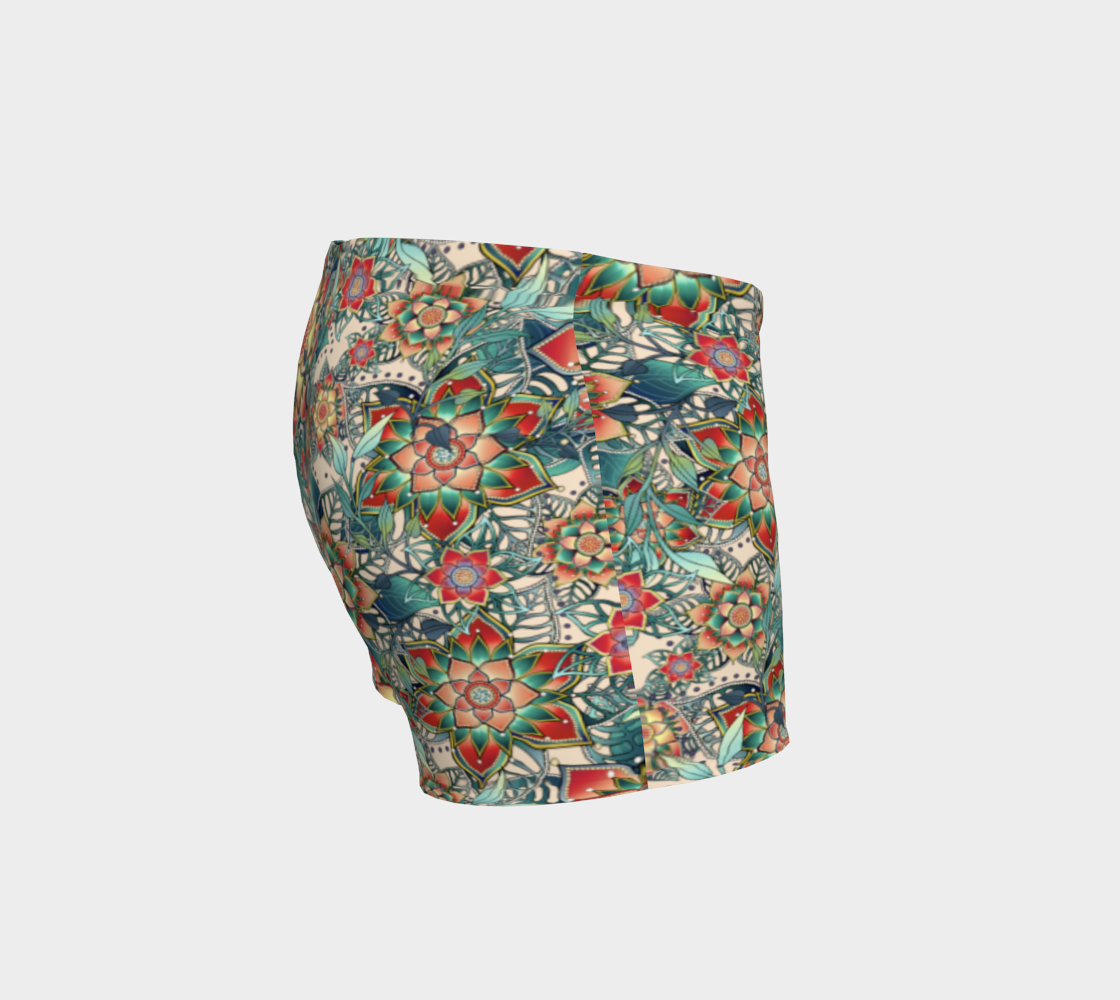 BEIGE TROPICAL SHORTS