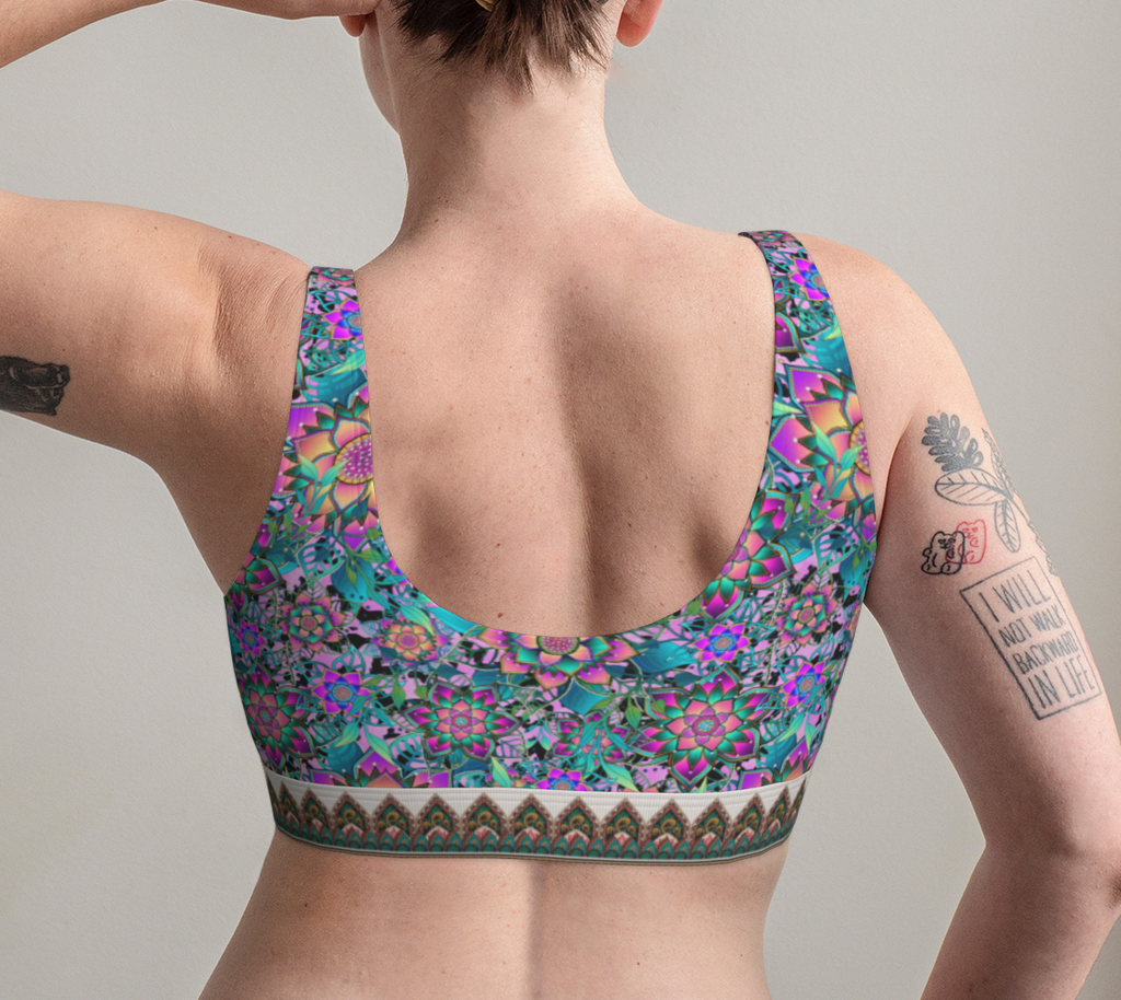 PURPLE TROPICAL BRALETTE