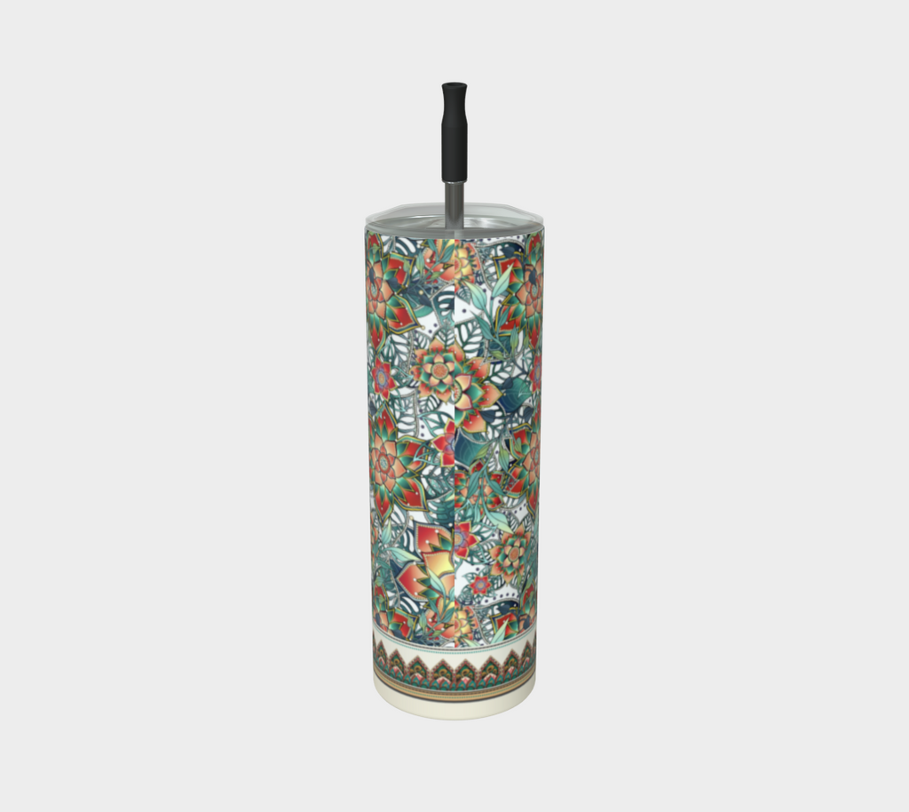 WHITE TROPICAL TUMBLER