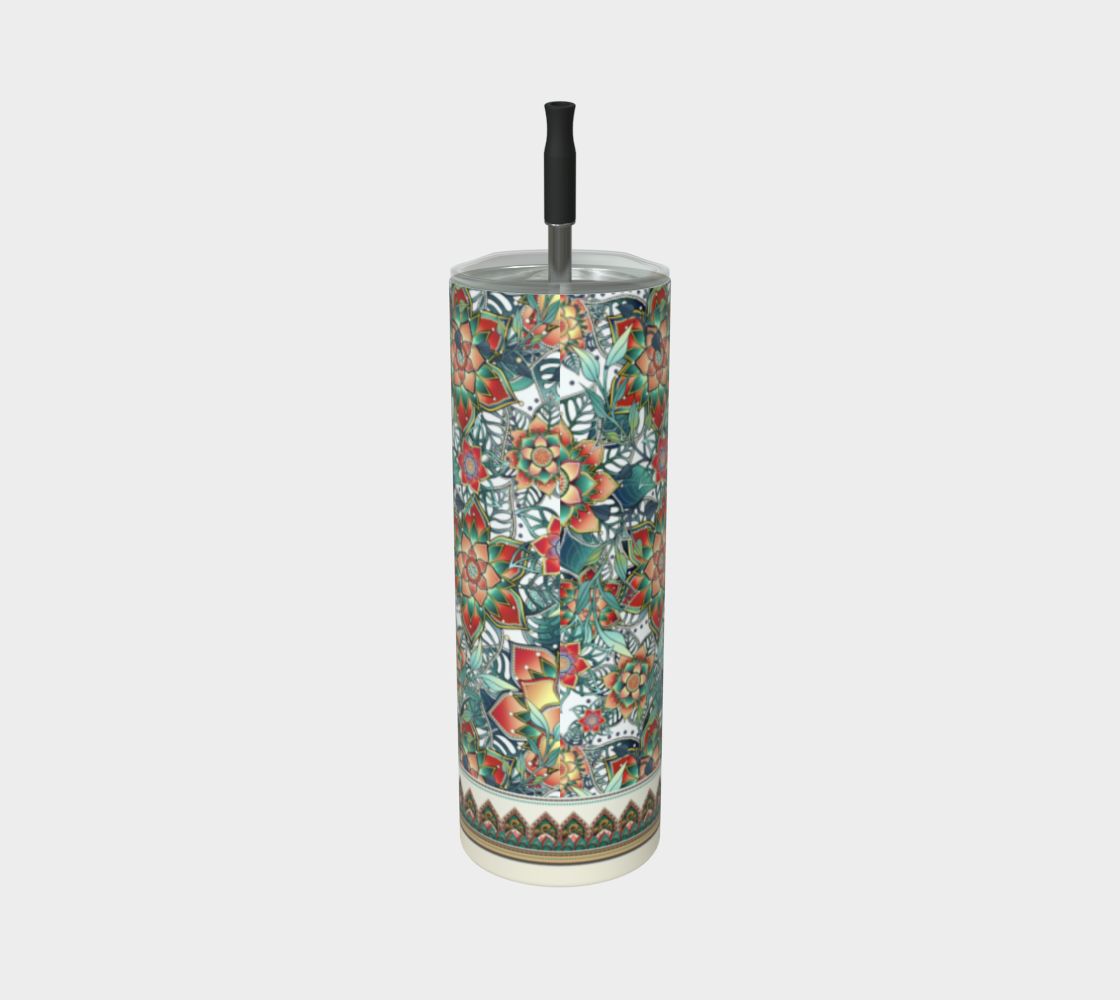 WHITE TROPICAL TUMBLER