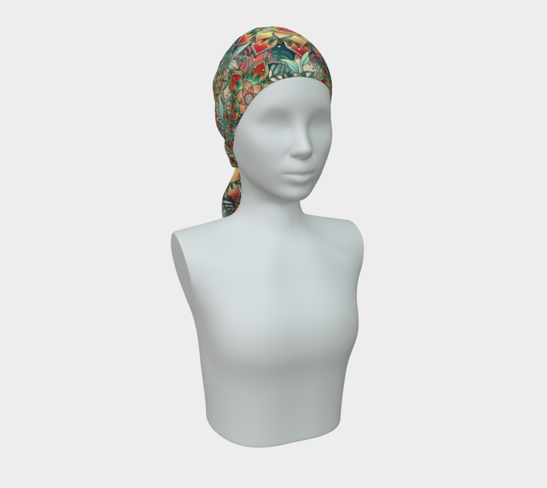 OFF WHITE TROPICAL SCARF