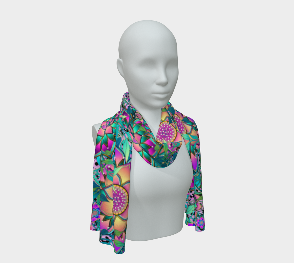 Purple Tropical Jaguar Scarf