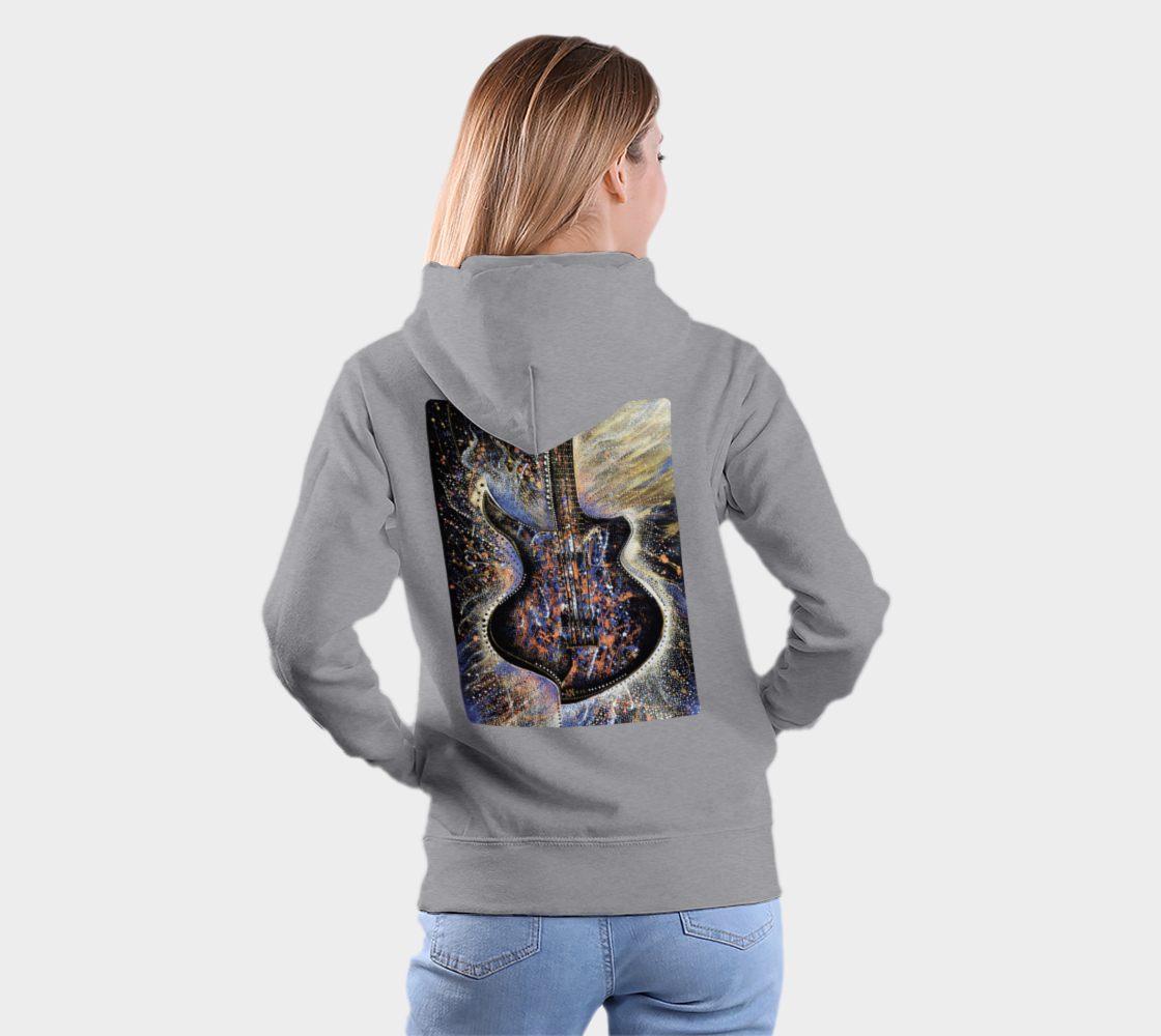 hoody, hoodie, fleece, crew neck, long sleeve, long sleeve tee, winter wear, winter fashion, lifestyle apparel, casual apparel, fitness, fashion art, guitar, electric guitar, music, music lovers, pointillism, contemporary art, painting