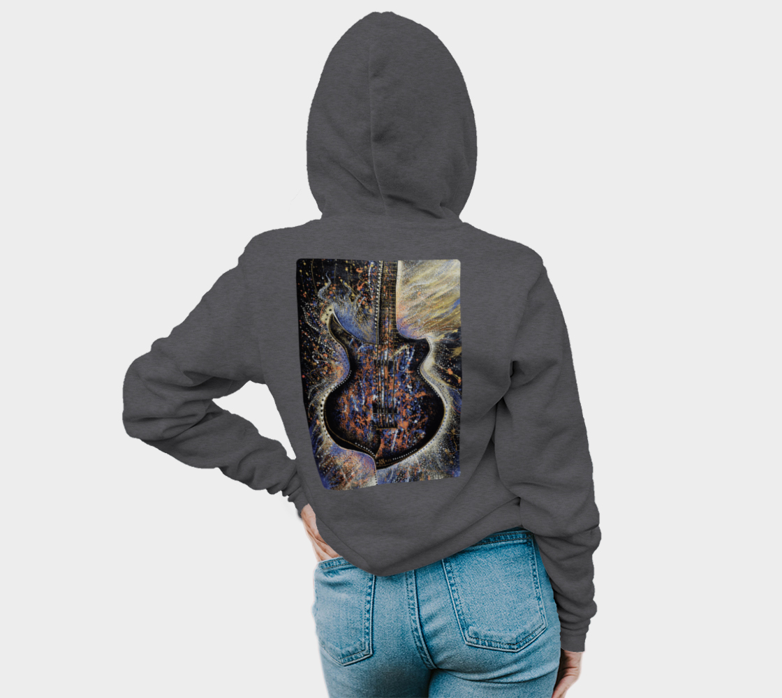 hoody, hoodie, fleece, crew neck, long sleeve, long sleeve tee, winter wear, winter fashion, lifestyle apparel, casual apparel, fitness, fashion art, guitar, electric guitar, music, music lovers, pointillism, contemporary art, painting