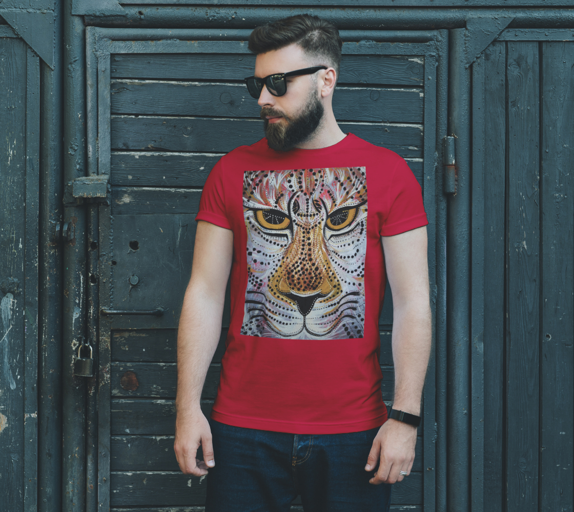 t-shirt, tees, lifestyle apparel, casual, fitness, activewear, fashion art, contemporary art, animal art, jaguar, big cats, lion, tiger, tribal