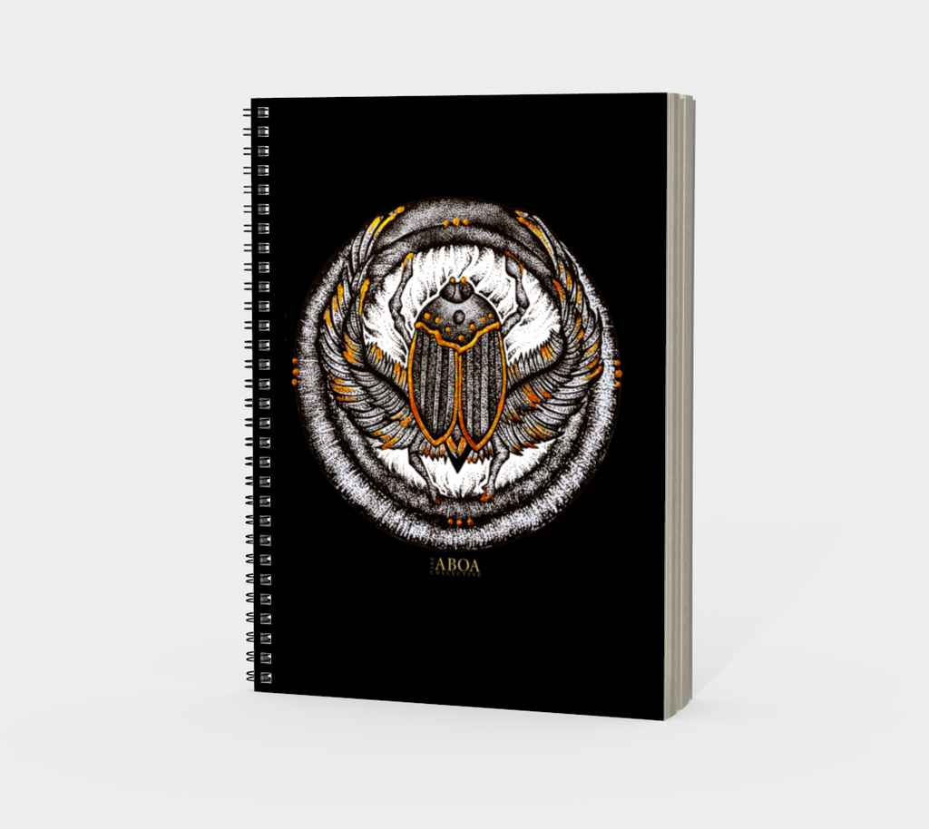 scarab, animal art, pointillism, stipple, journal, journaling, notebook, sketchbook