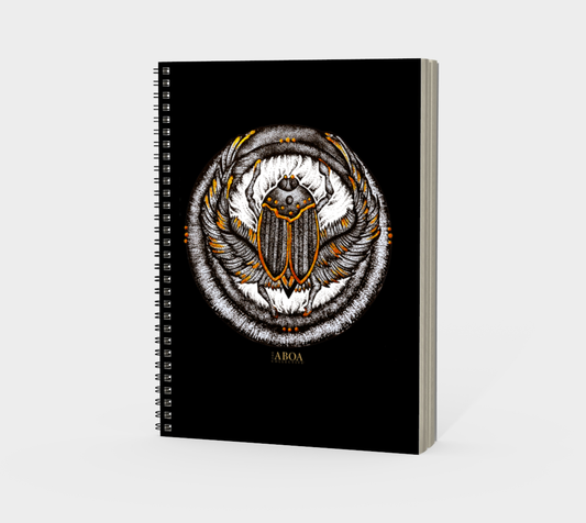 scarab, animal art, pointillism, stipple, journal, journaling, notebook, sketchbook