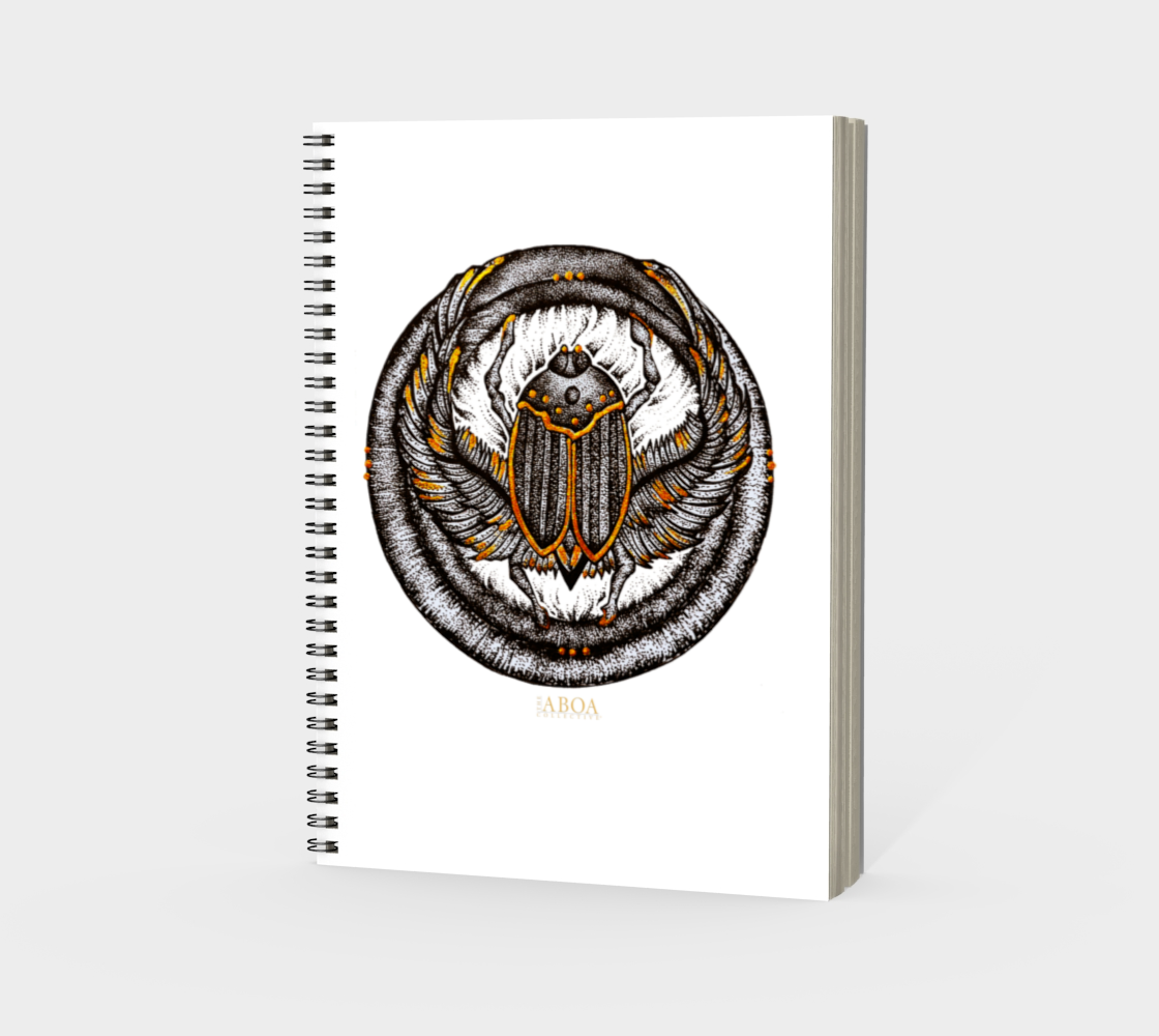 scarab, animal art, pointillism, stipple, journal, journaling, notebook, sketchbook