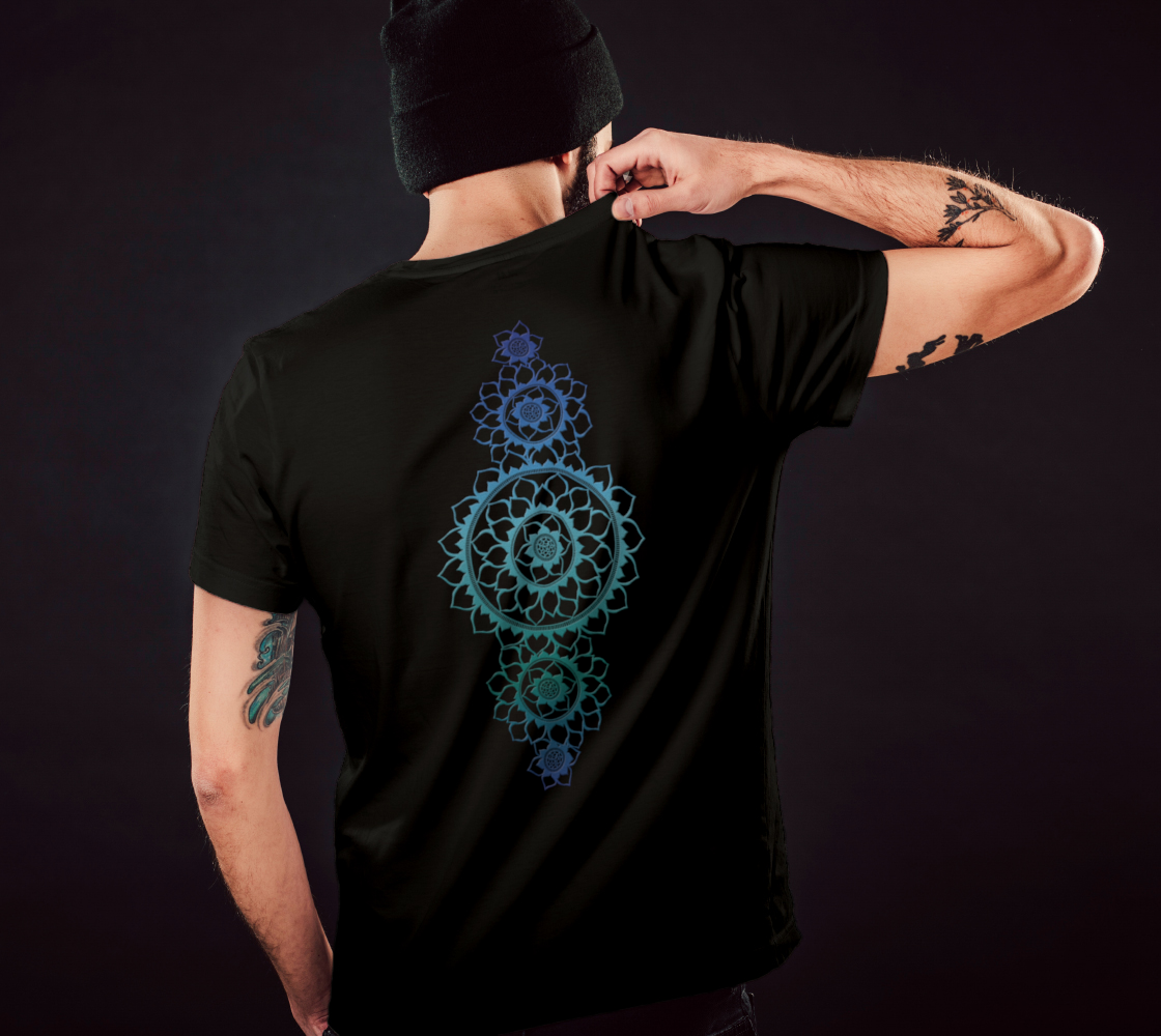 butterfly, animals, blue, mandala, t-shirt, tees, crew neck, fall fashion, winter wear, fashion art, unisex