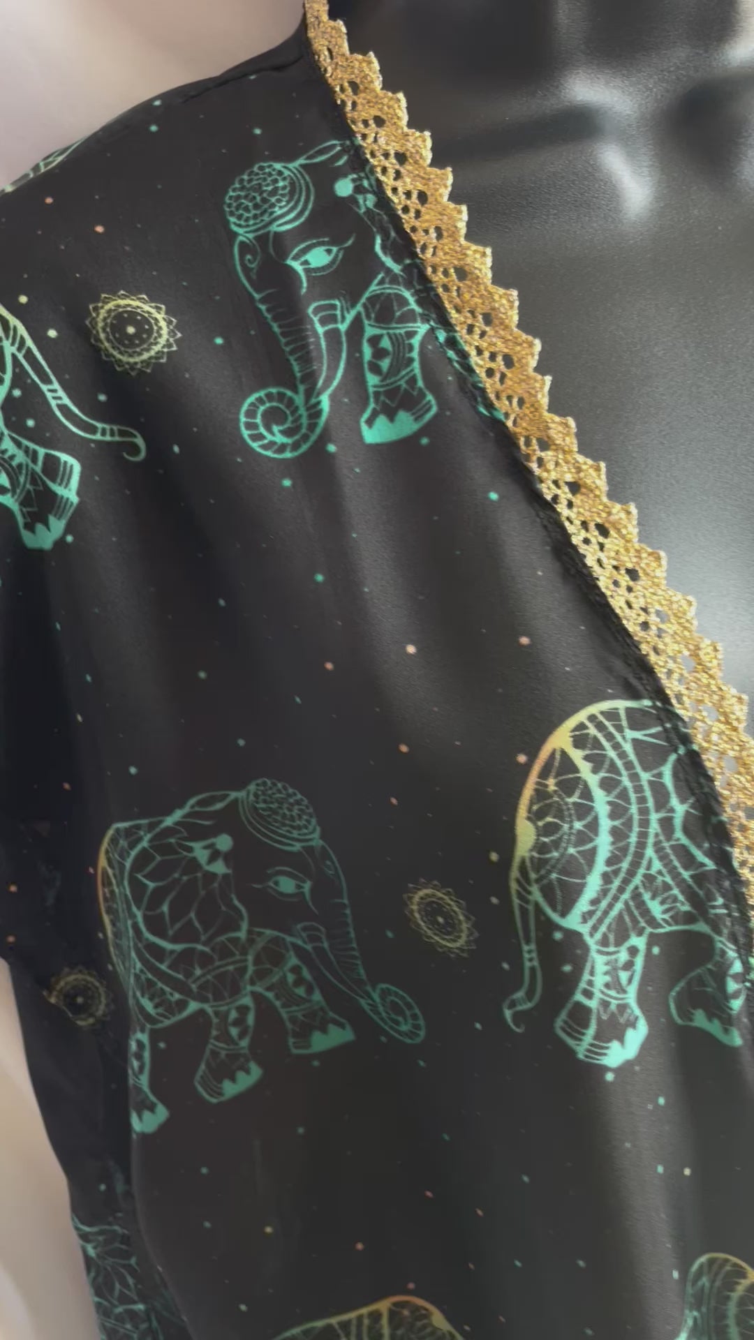robe, vest, summer look, cover up, casual, casual wear, evening wear, textile print, mandala, animal art, boho, silk, handmade, fashion art