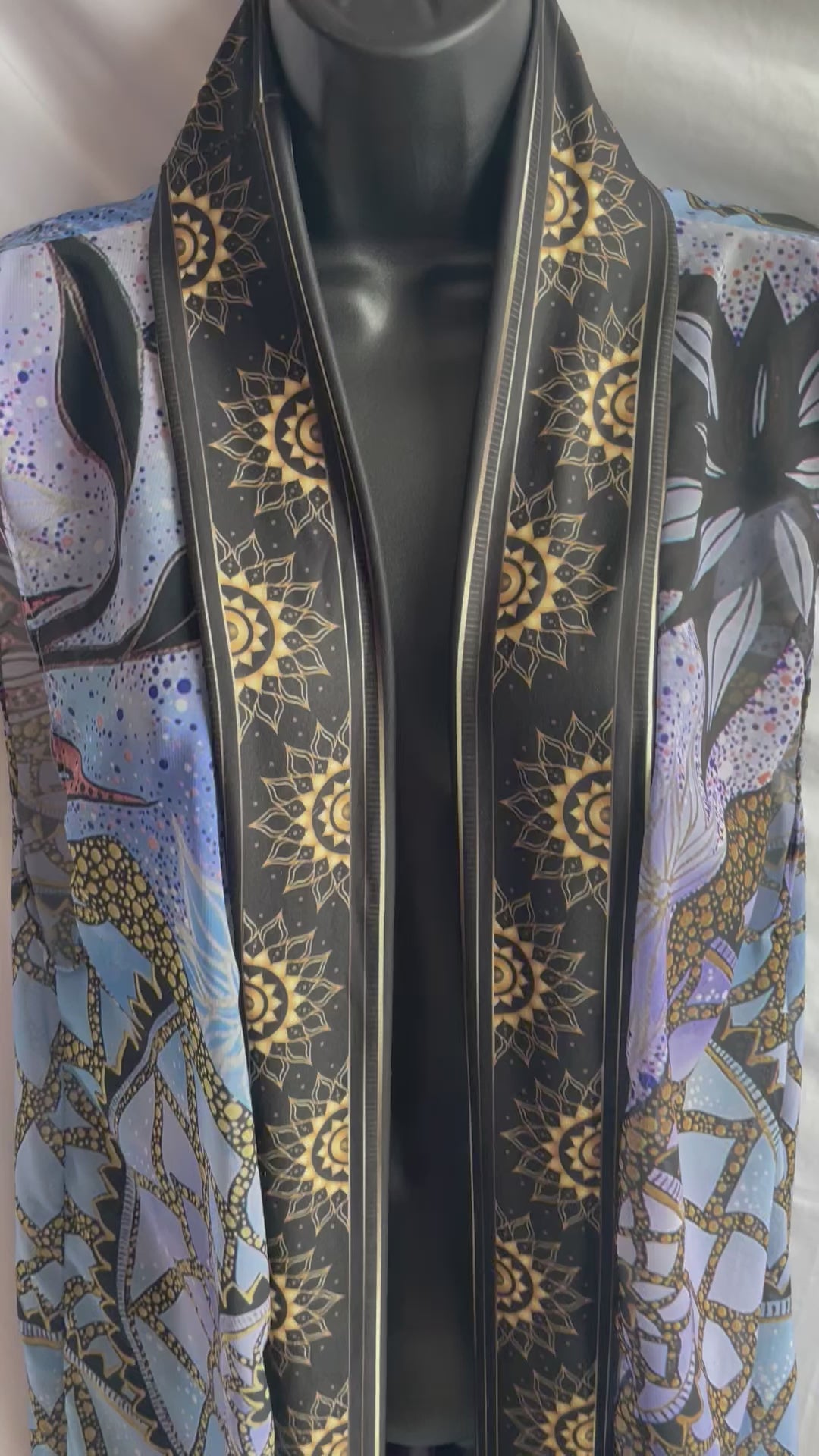 robe, vest, cover up, summer wear, beachwear, casual wear, evening wear, hand made, fashion art, bespoke fashion, elephant, mandala