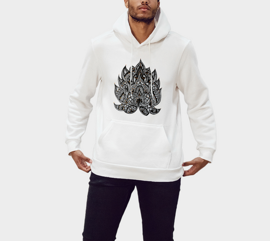 Lotus, lotus flower, yoga, mandala, fleece, hoodie, fall fashion, comfy, casual, winter wear, fashion art, unisex