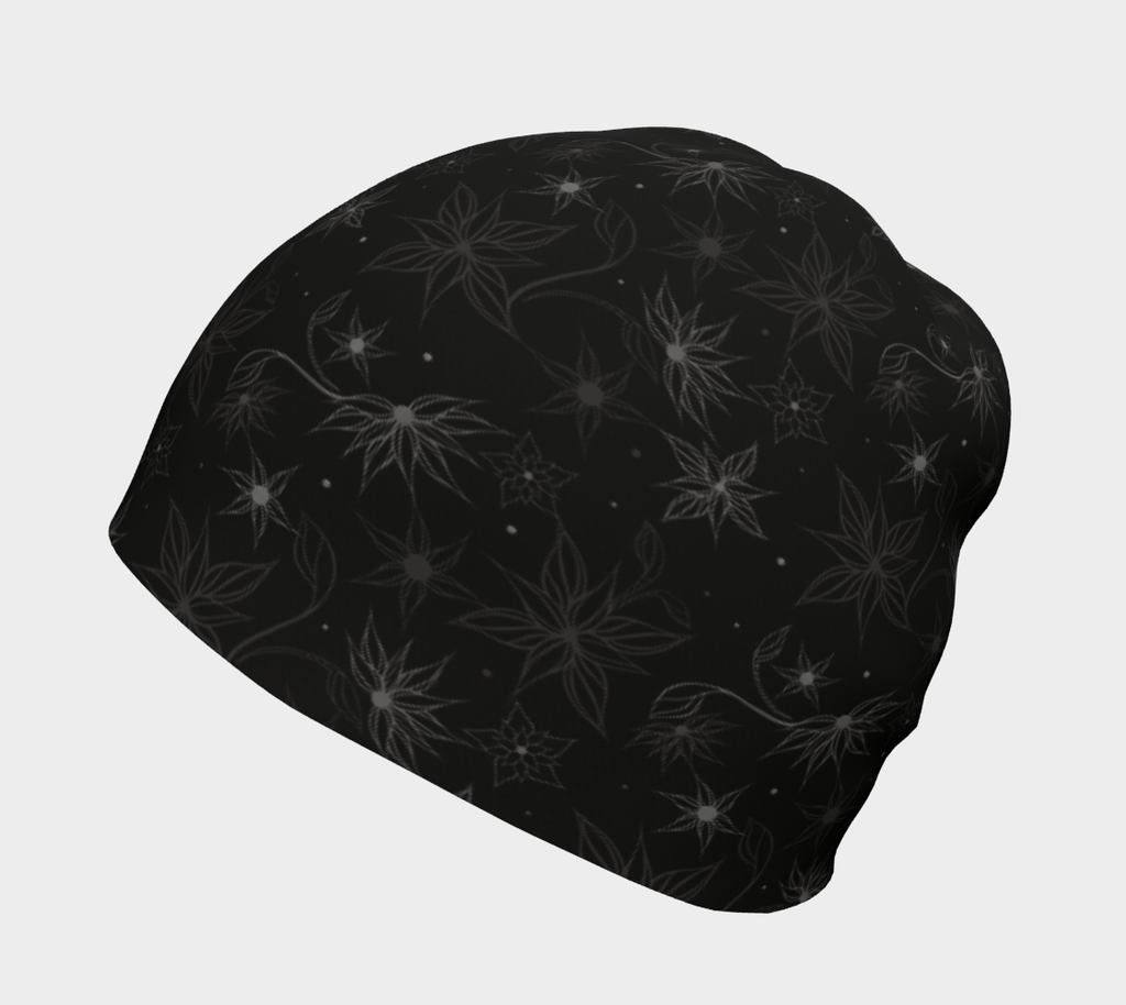 toque, beanie, winter hat, winter wear, floral, warm, comfy, fashion art, trend, unisex