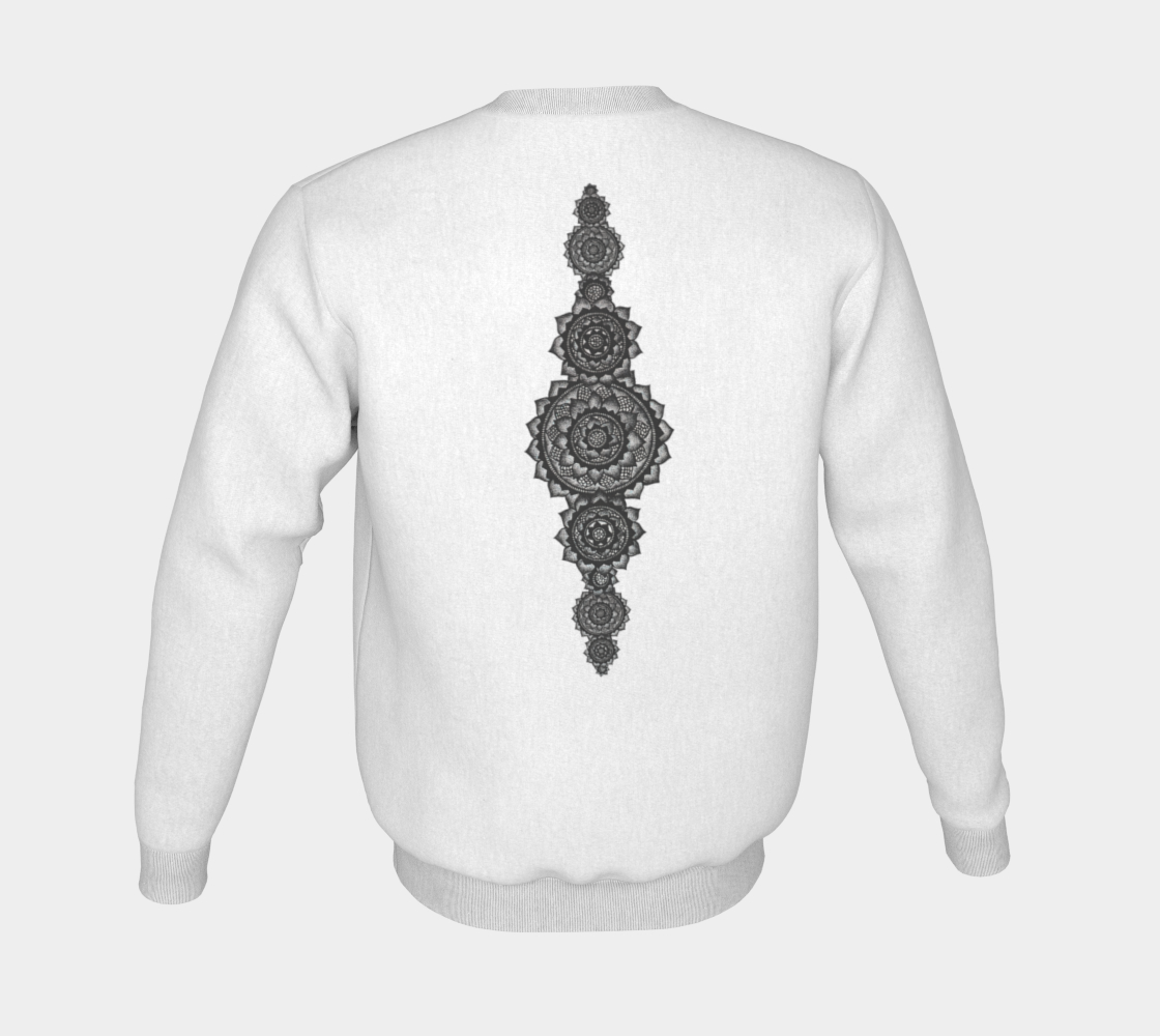 Lotus, lotus flower, yoga, mandala, fleece, crew neck, fall fashion, comfy, casual, winter wear, fashion art, unisex