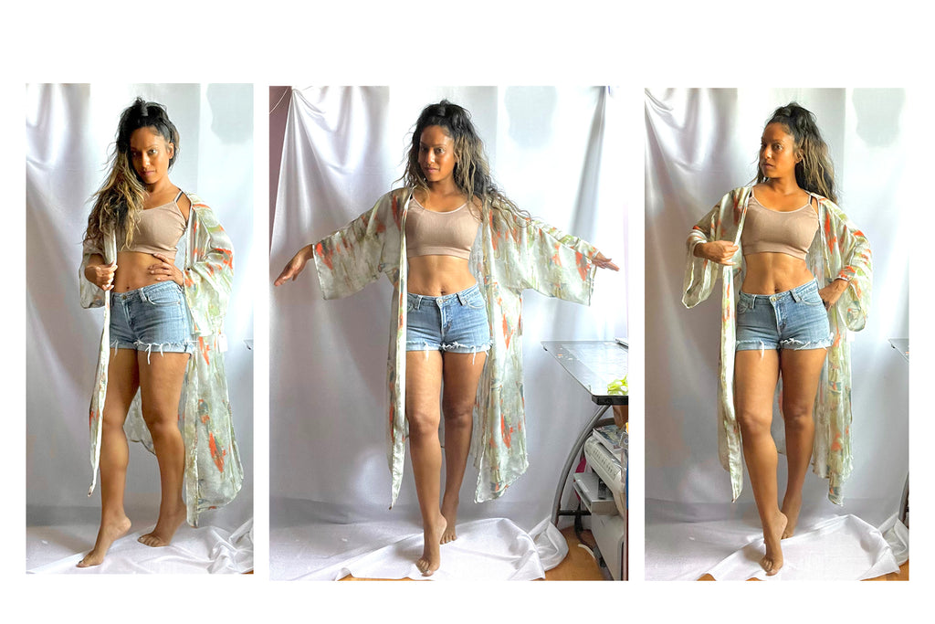 Full body robe, robe style, kimono style, summer style, summer fashion, spring summer, semi sheer, abstract, pull over, women fashion, chic