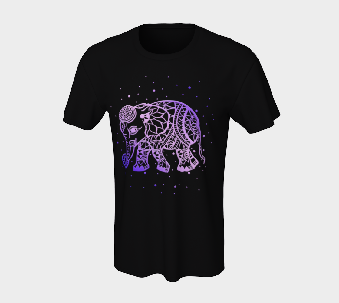 elephant, animals, purple, mandala, t-shirt, tees, fall fashion, fashion art, unisex