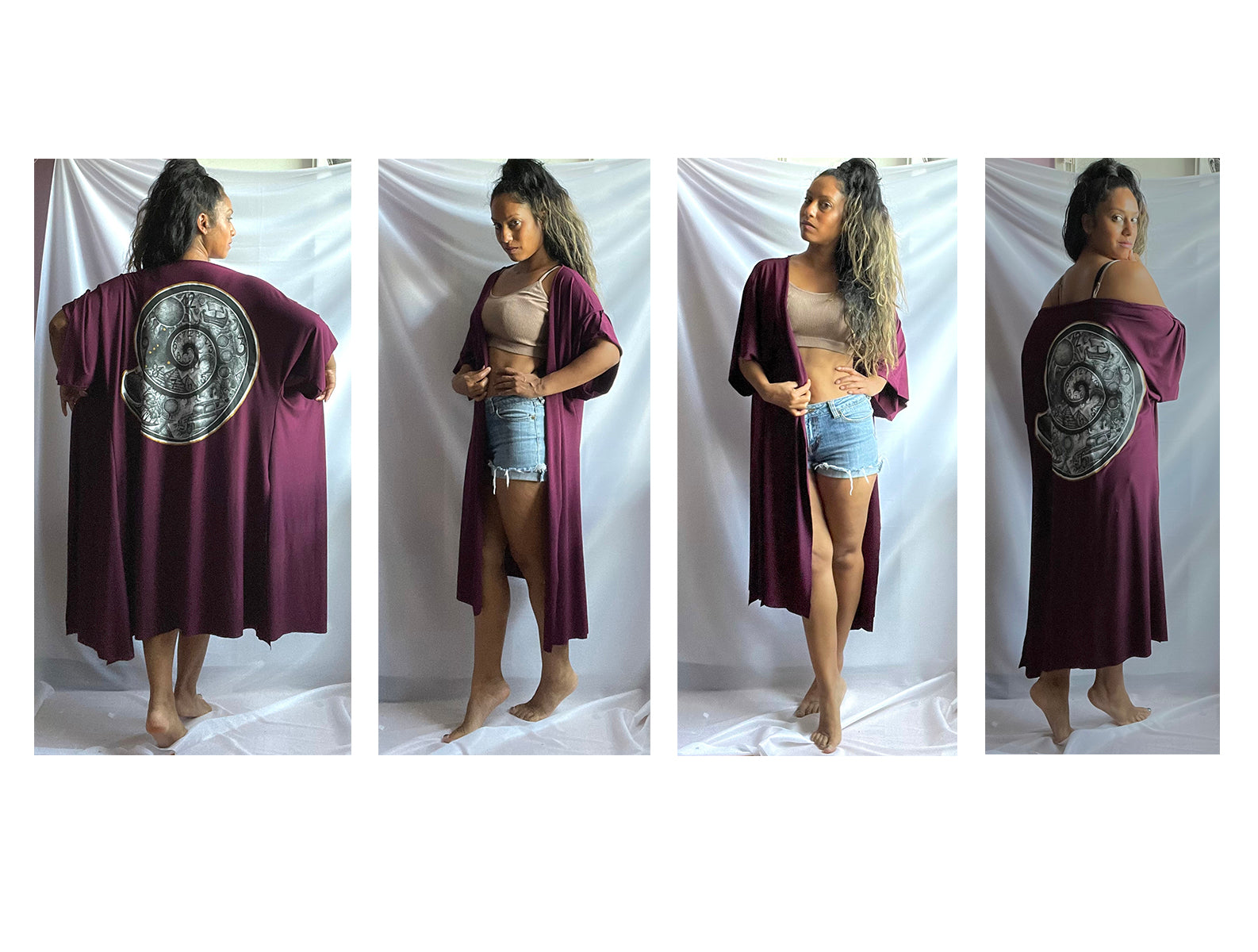 Robe, robe style, kimono style, one size, time portray, patch work, fashion art, pullover, unisex, casual