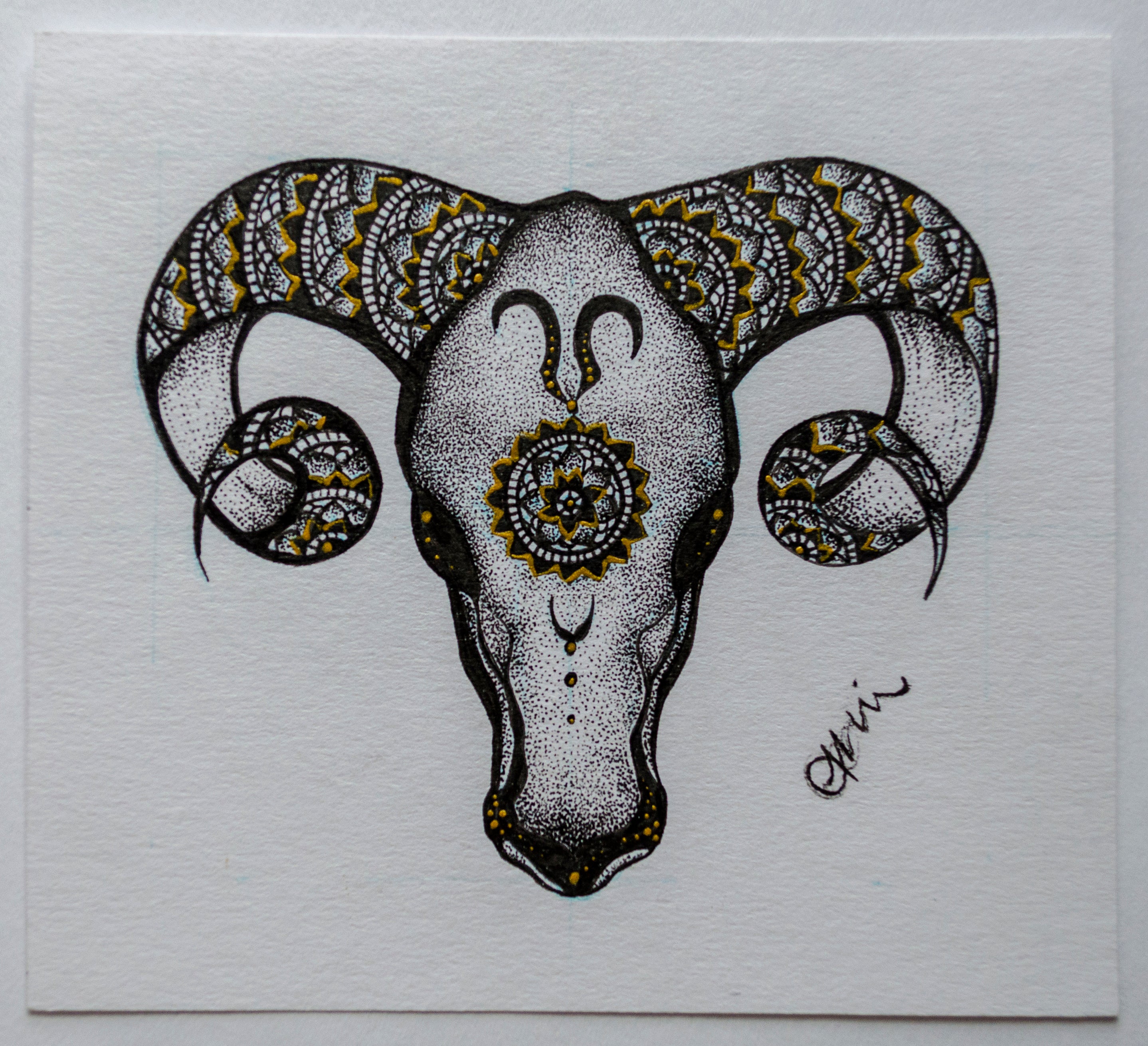 Aries, Aries season, ram, animal art, mandala art, stipple art, pointillism, black and white, ink illustration, wall art, wall decor, art gallery, art collector