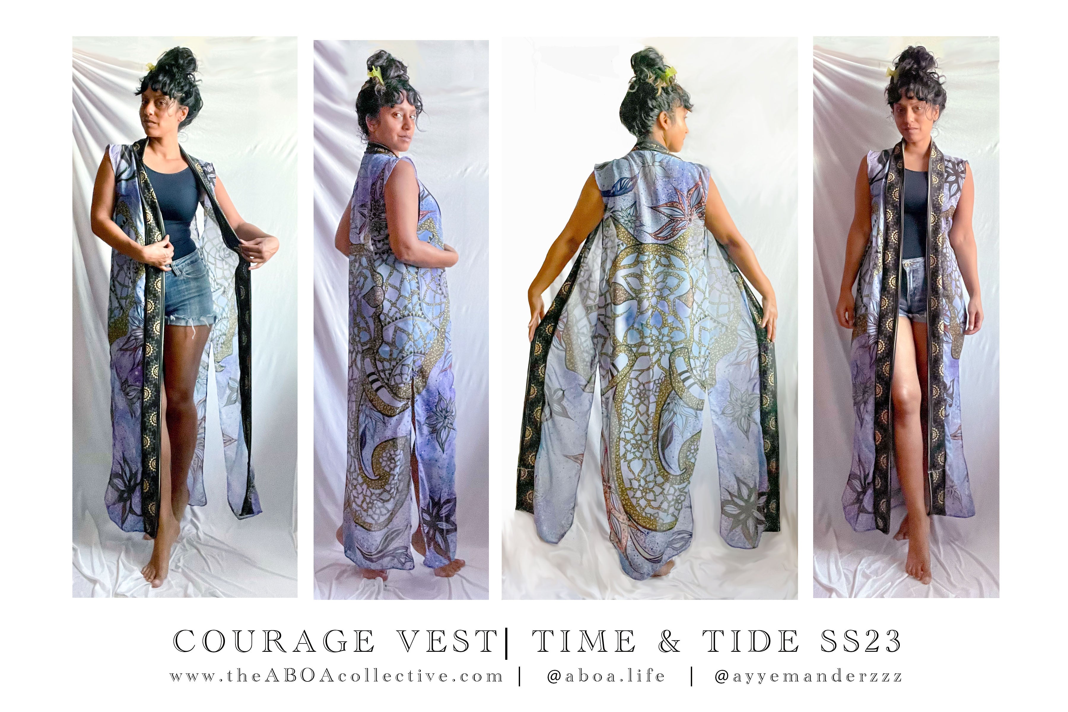 robe, vest, cover up, summer wear, beachwear, casual wear, evening wear, hand made, fashion art, bespoke fashion, elephant, mandala