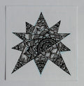Christmas, holiday, star, mandala, stippled ink, stipple, pointillism, dot work, fine art, contemporary art, art gallery, art collector