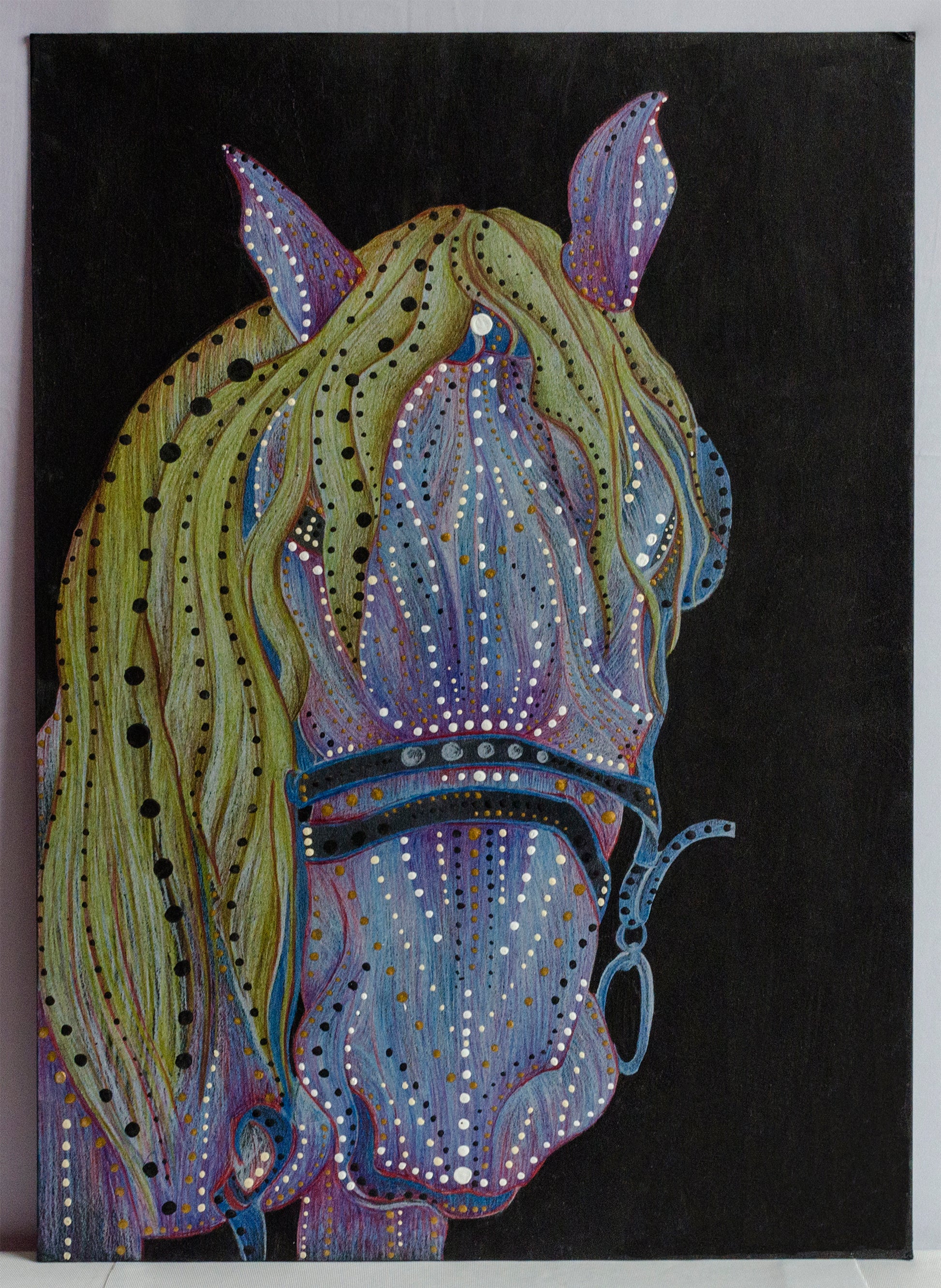 Horse, illustration, pet portrait, contemporary art, nature art, mixed media, art gallery, wall art, wall decor