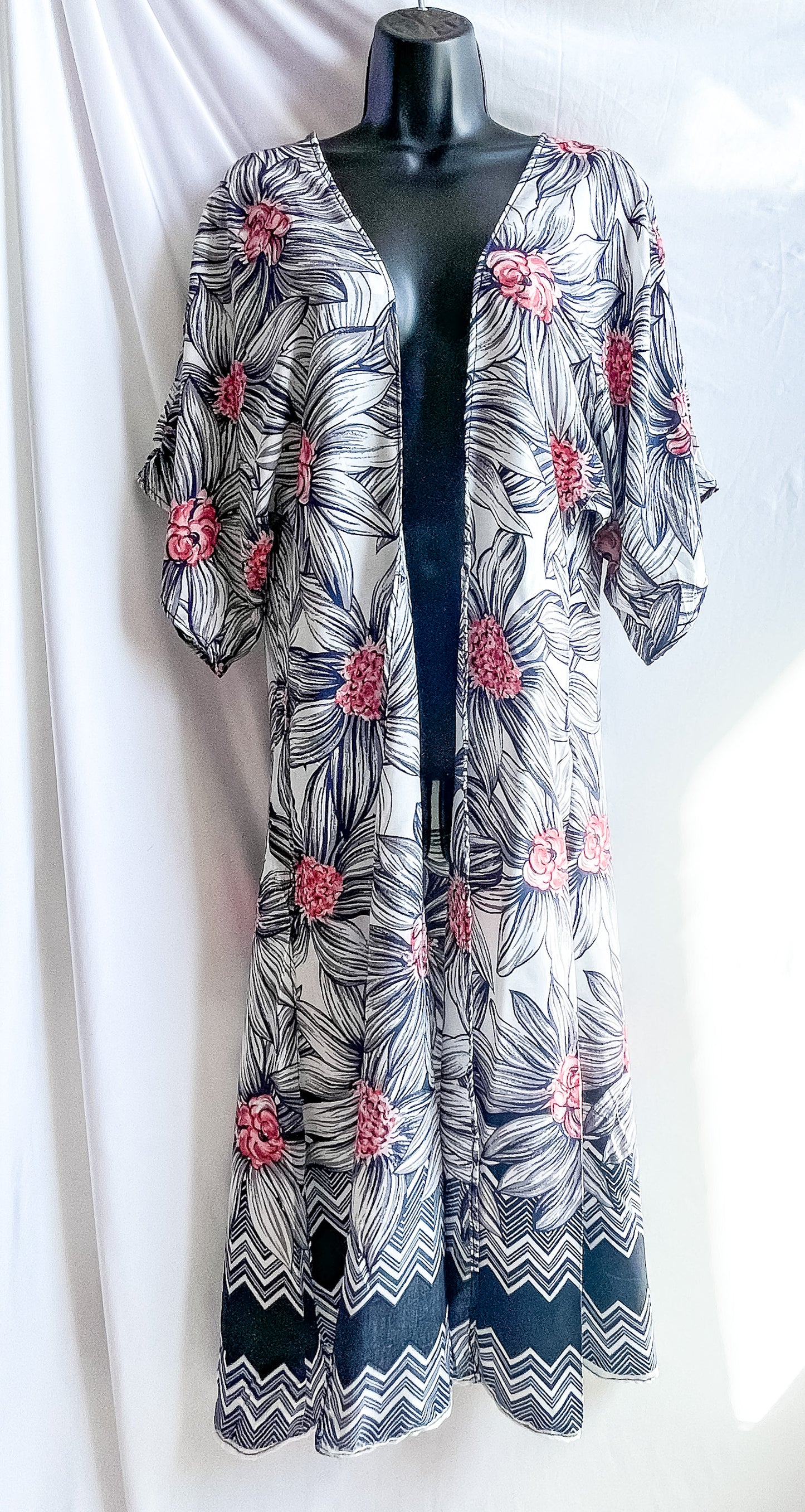 robe, robe style, summer fashion, summer look, floral, handmade, boho, cover up