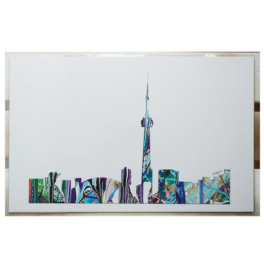 Skyline, Toronto skyline, abstract art, wall art, decor, art lovers