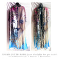 robe, vest, cover up, summer wear, beachwear, casual wear, evening wear, hand made, fashion art, bespoke fashion, lion, mandala
