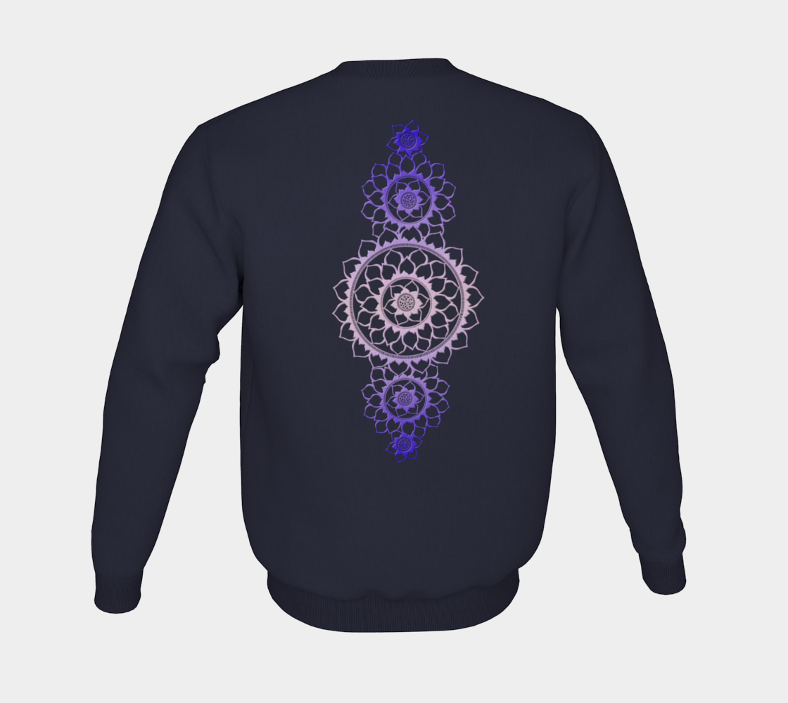 elephant, animals, purple, mandala, crew neck, fleece, long sleeve, sweater, fall fashion, winter wear, fashion art, unisex