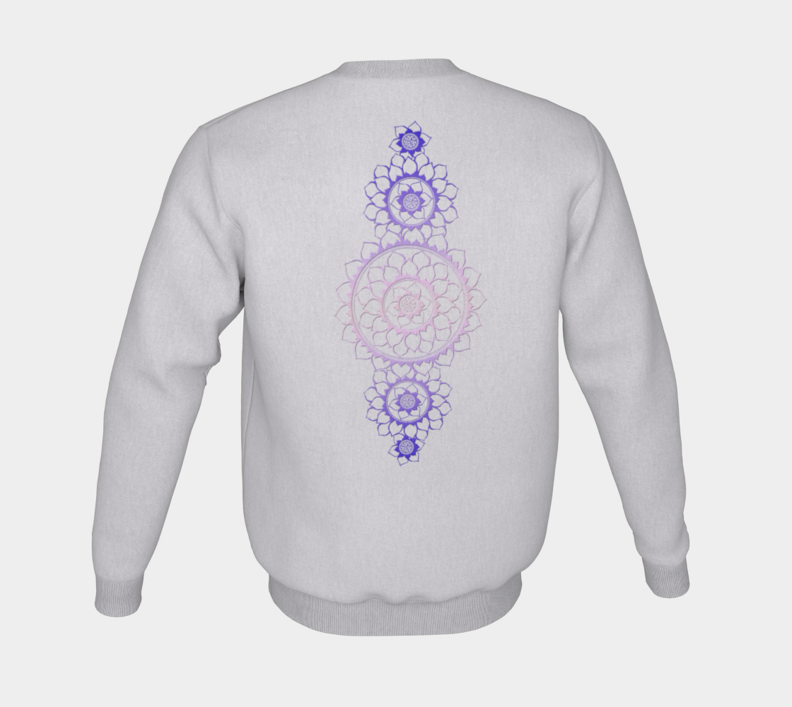 elephant, animals, purple, mandala, crew neck, fleece, long sleeve, sweater, fall fashion, winter wear, fashion art, unisex