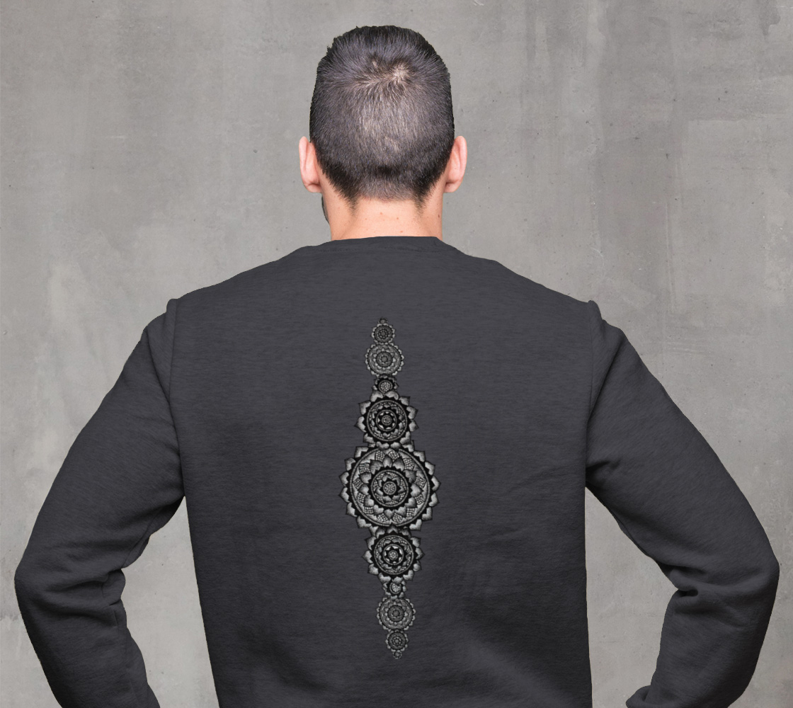 Lotus, lotus flower, yoga, mandala, fleece, crew neck, fall fashion, comfy, casual, winter wear, fashion art, unisex