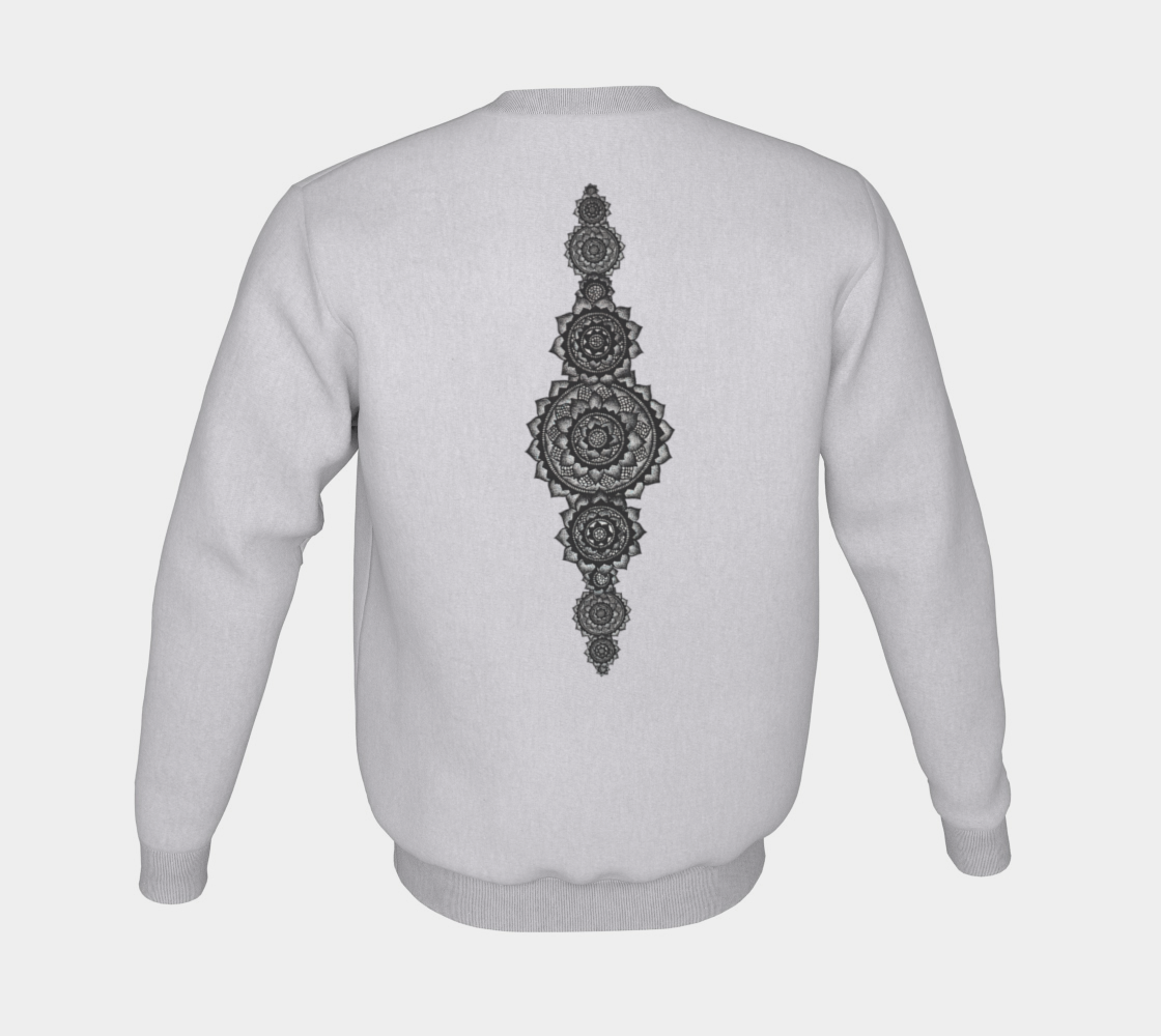 Lotus, lotus flower, yoga, mandala, fleece, crew neck, fall fashion, comfy, casual, winter wear, fashion art, unisex