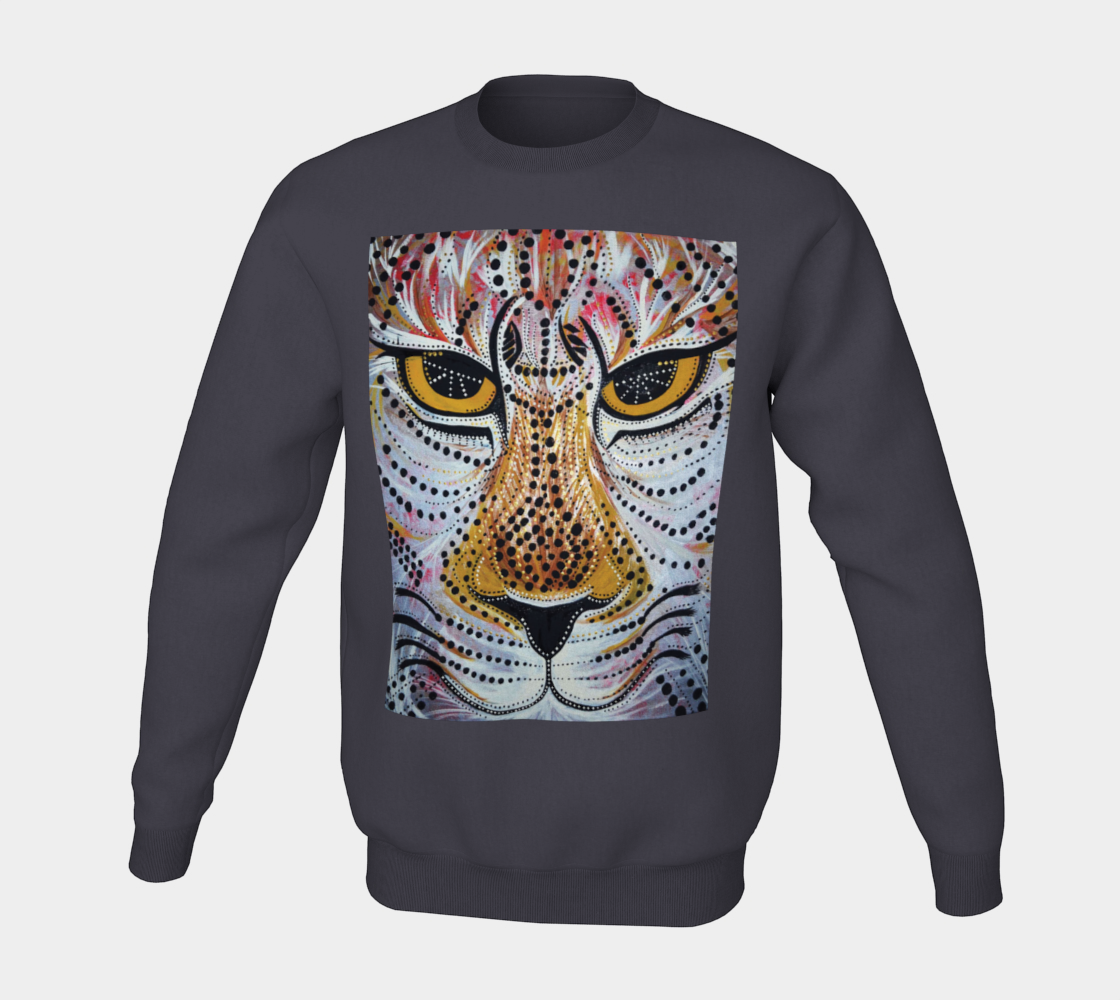 Jaguar, tribal, wild cat, mandala, fleece, fall fashion, comfy, casual, fashion art, unisex, winter wear