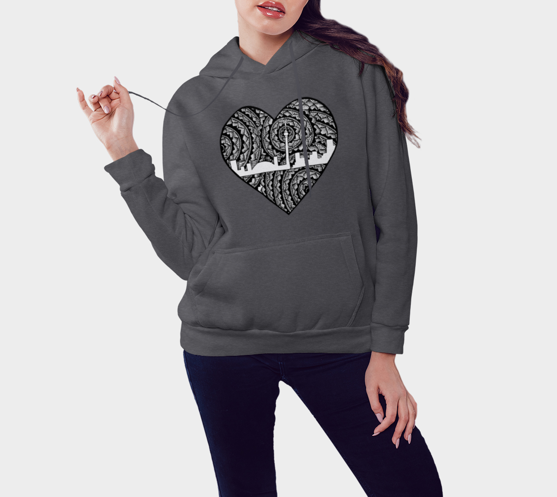 Toronto, Toronto skyline, hearts, mandala, t-shirt, tees, fashion art, casual, fall fashion, hoody, hoodie, fleece, sweater, unisex