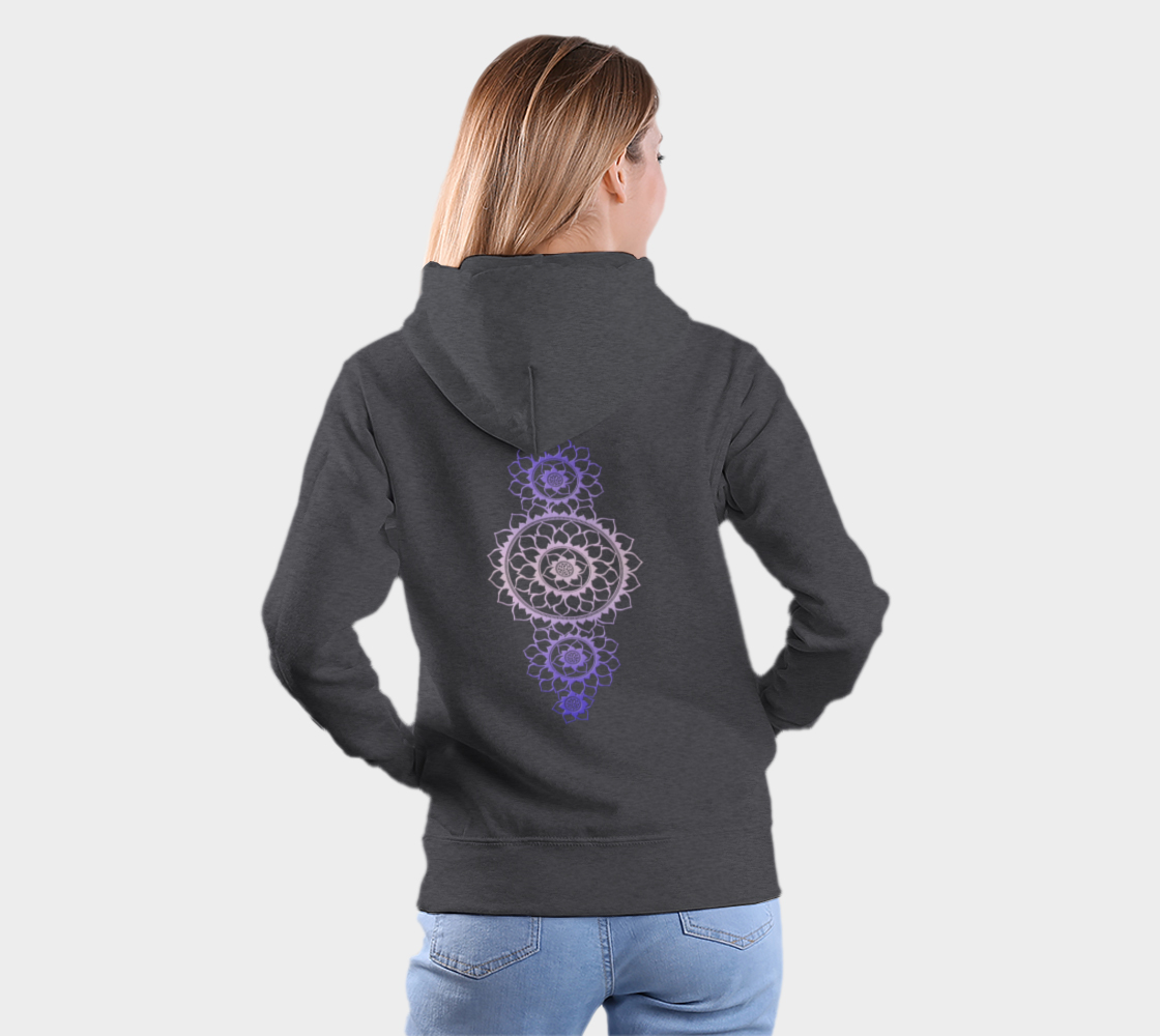 elephant, animals, purple, mandala, hoodie, fleece, sweater, fall fashion, winter wear, fashion art, unisex