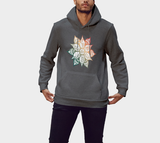 Love, flower, lettering, self love, mandala, hoodie, fleece, long sleeve, sweater, fall fashion, winter wear, fashion art, unisex