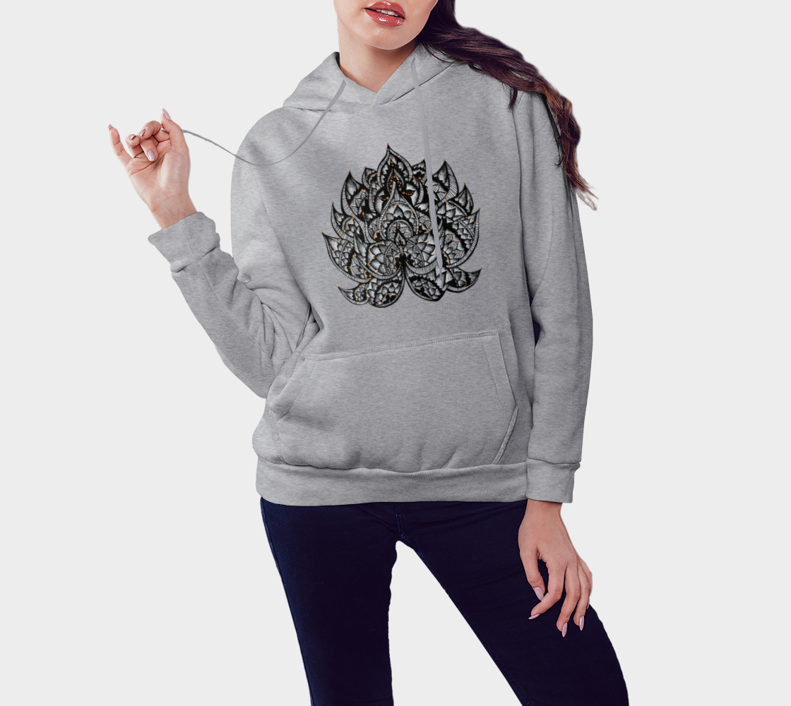 Lotus, lotus flower, yoga, mandala, fleece, hoodie, fall fashion, comfy, casual, winter wear, fashion art, unisex