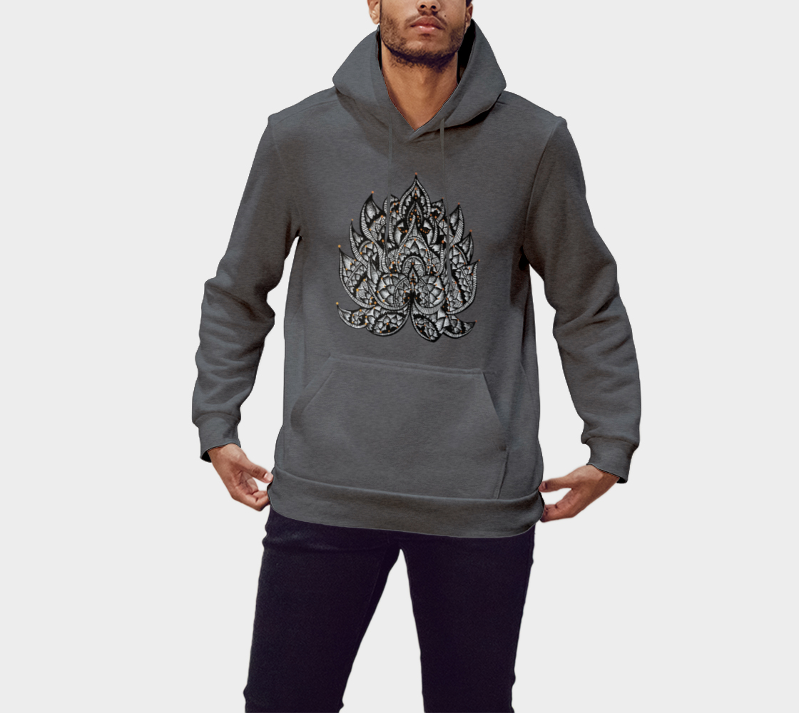 Lotus, lotus flower, yoga, mandala, fleece, hoodie, fall fashion, comfy, casual, winter wear, fashion art, unisex