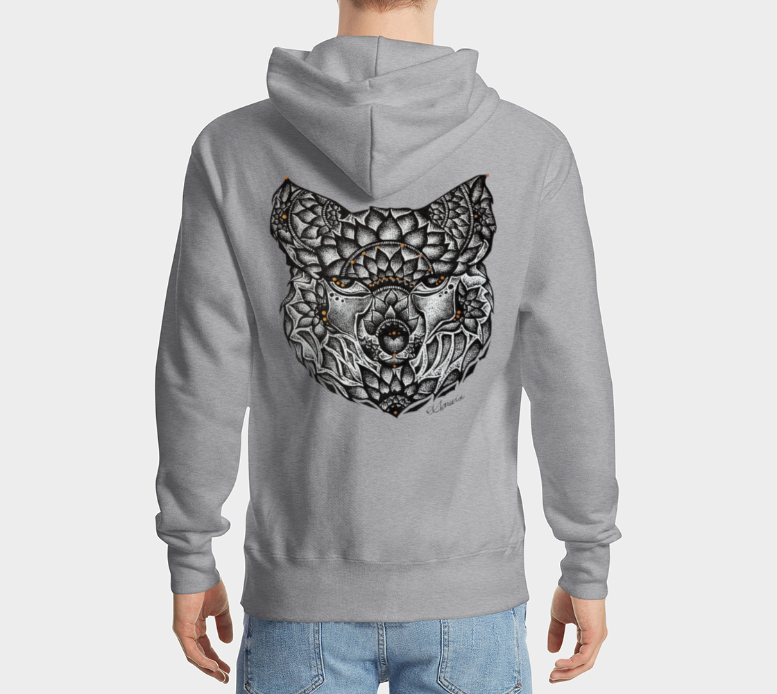 fox, wild thing, mandala, illustration, hoodie, fall fashion, comfy, casual, fashion art, unisex, winter wear