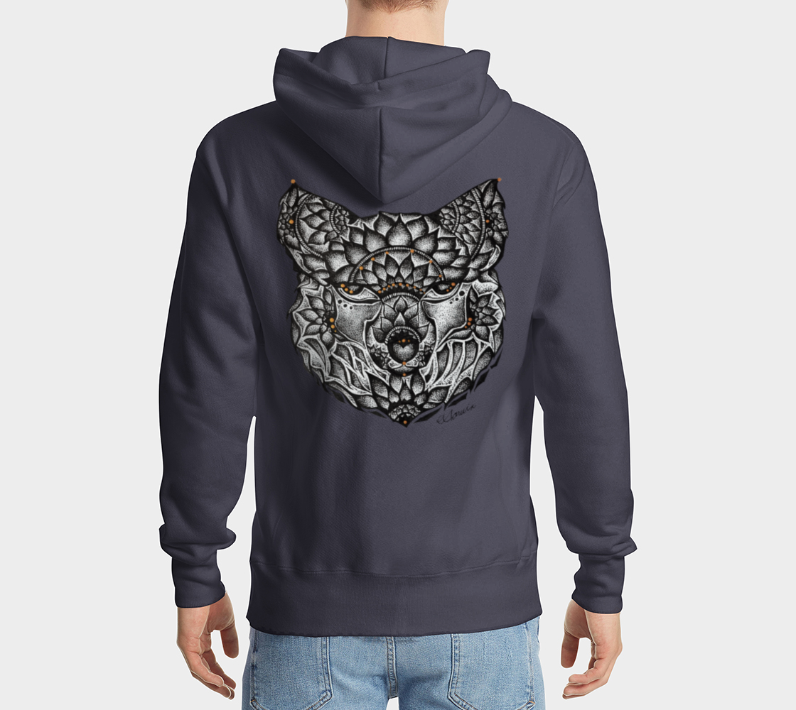 fox, wild thing, mandala, illustration, hoodie, fall fashion, comfy, casual, fashion art, unisex, winter wear