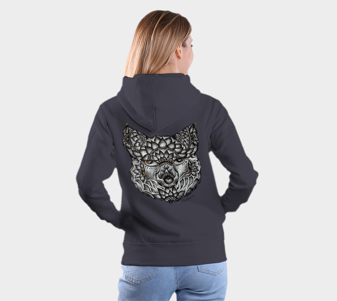 fox, wild thing, mandala, illustration, hoodie, fall fashion, comfy, casual, fashion art, unisex, winter wear